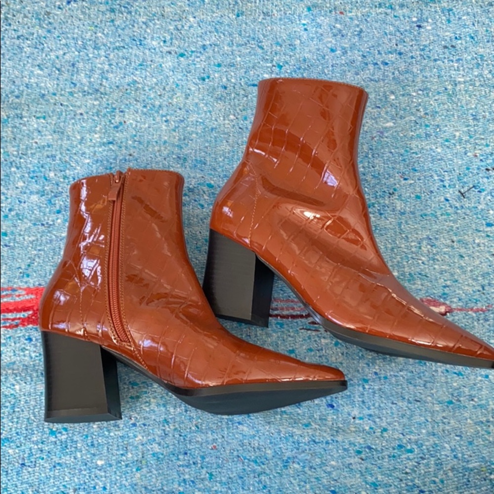 Brownish orange boots from NastyGal